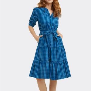 Draper James Loretta Shirtdress in Blue Gingham size S